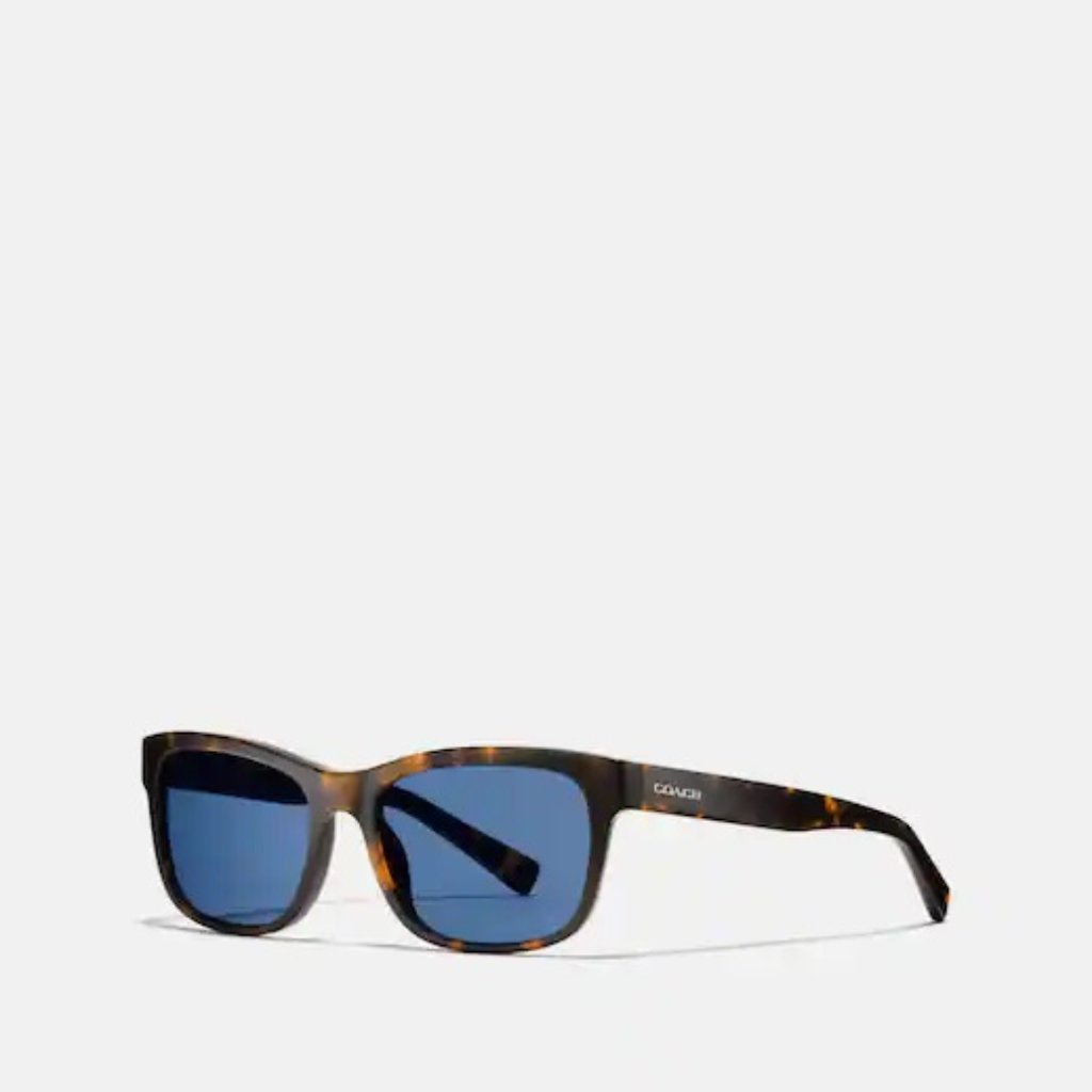 Coach Hudson Rectangle Unisex Sunglasses Matte Dark Tortoise Style # L1641 Nwt